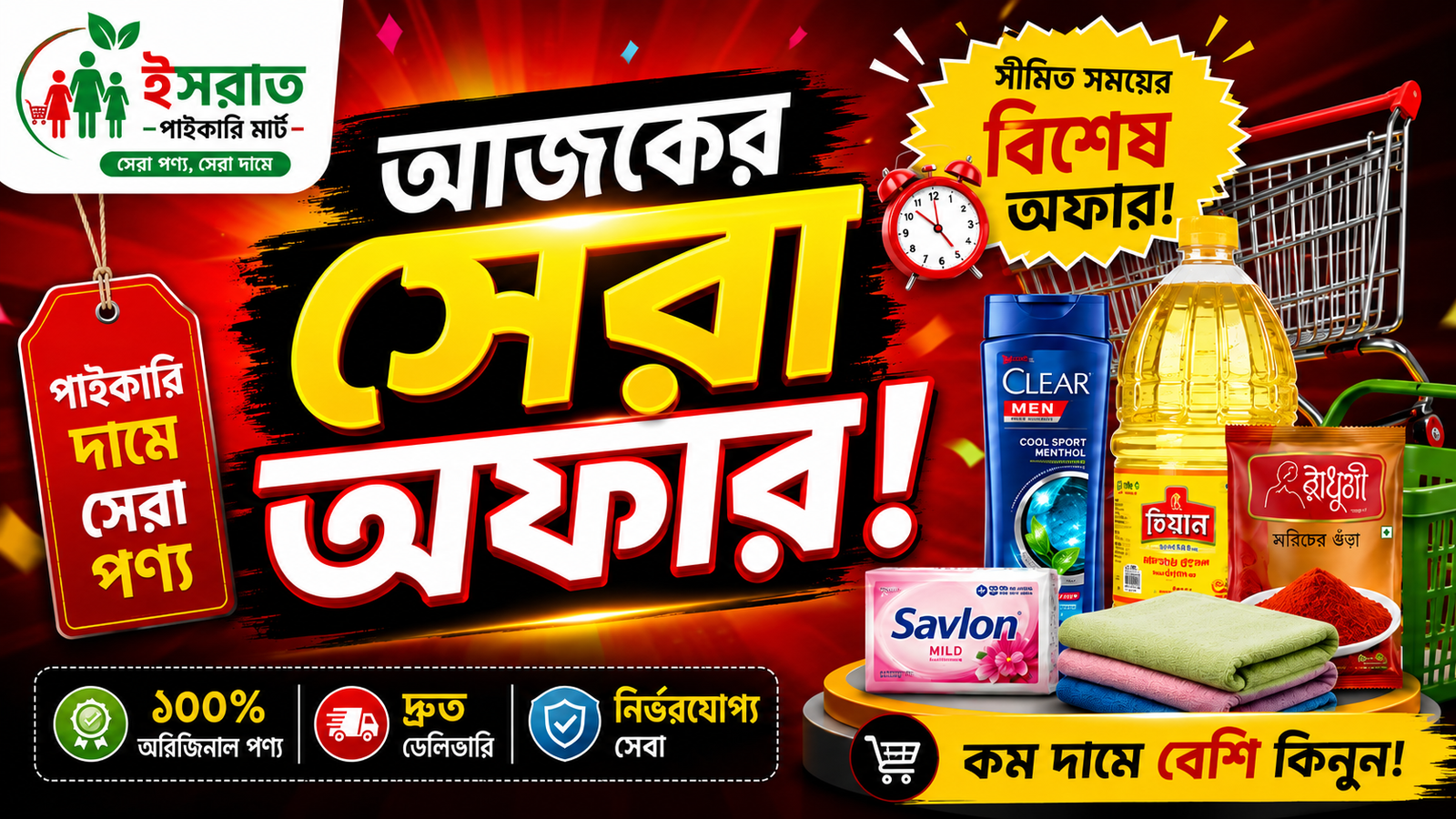 ইসরাত পাইকারি মার্টের আজকের সেরা অফার | পাইকারি দামে দারুণ সব পণ্য | Israt Paikari Mart