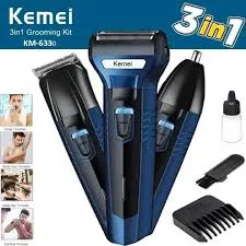 Kemei KM-6330 3-in-1 Super Grooming Kit Shaver Clipper Nose Trimmer Professional Hair Trimmer