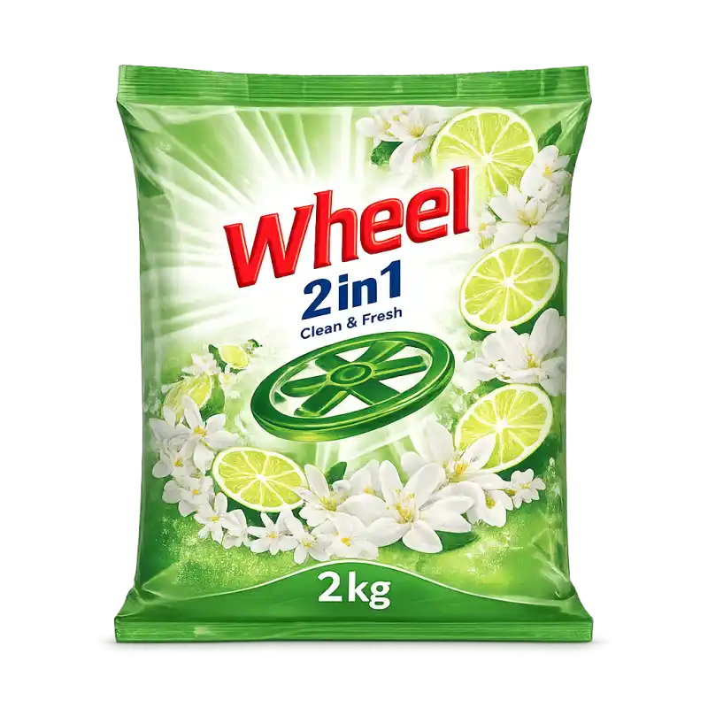 Wheel 2 in 1 Clean & Fresh Detergent Powder 2kg