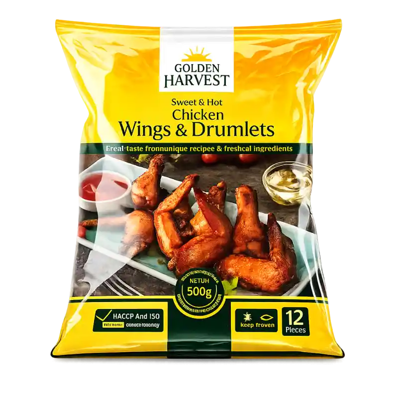 Golden Harvest Sweet & Hot Chicken Wings and Drumlets 500gm