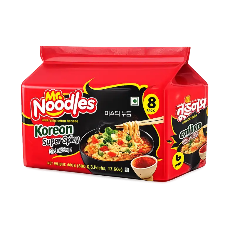 Mr Noodles Korean Super Spicy Instant Noodles Combo Pack 8 Pcs x 496g