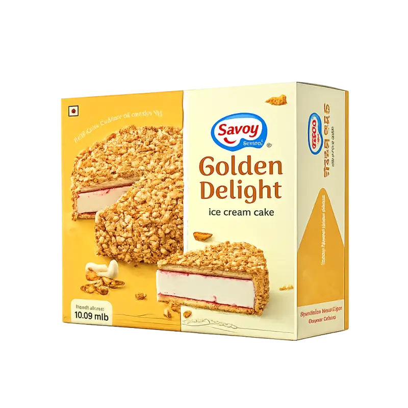 Savoy Golden Delight Ice Cream Cake 1000ml | Premium Frozen Dessert