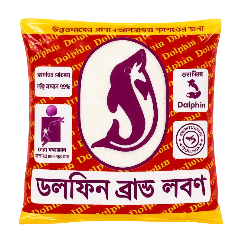 Dolphin Brand Refined Iodized Salt 1Kg