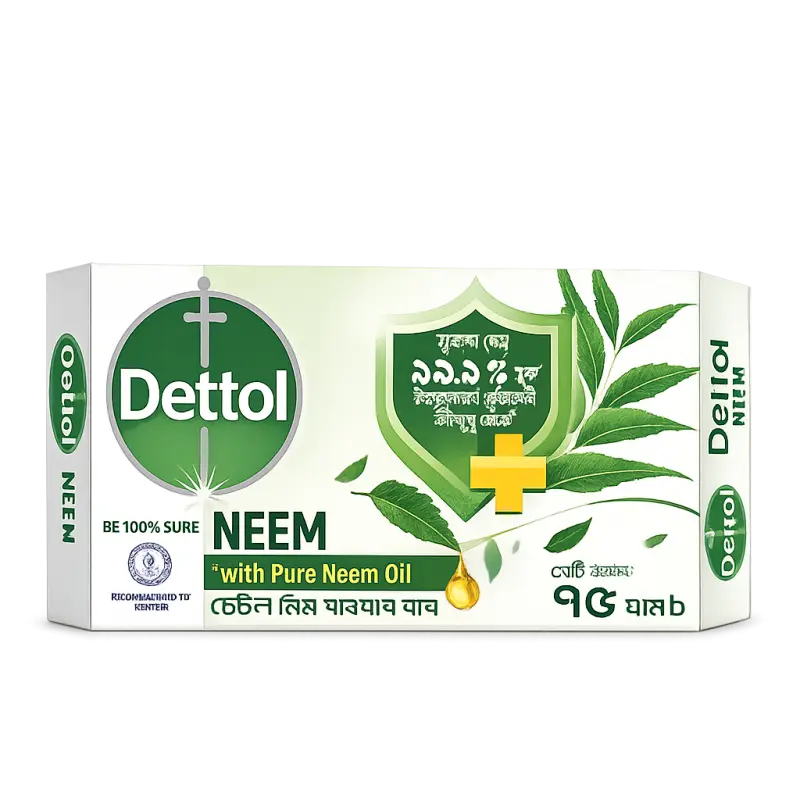 Dettol Neem Antibacterial Soap 75g | Germ Protection Bath Soap