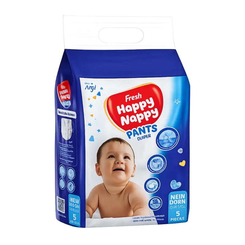 Fresh Happy Nappy Pant Diaper New Born (0-4kg) 5Pcs