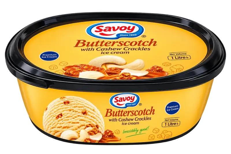 Savoy Butter Scotch With Cashew Ice Cream 1 Liter