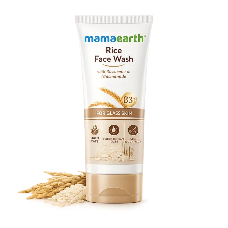 Mamaearth Rice Dewy Bright Face Wash with Rice Water & Niacinamide for Glass Skin 100ml