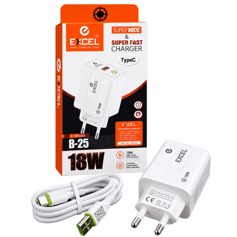 Excel B-25 Super Fast Charger 18w