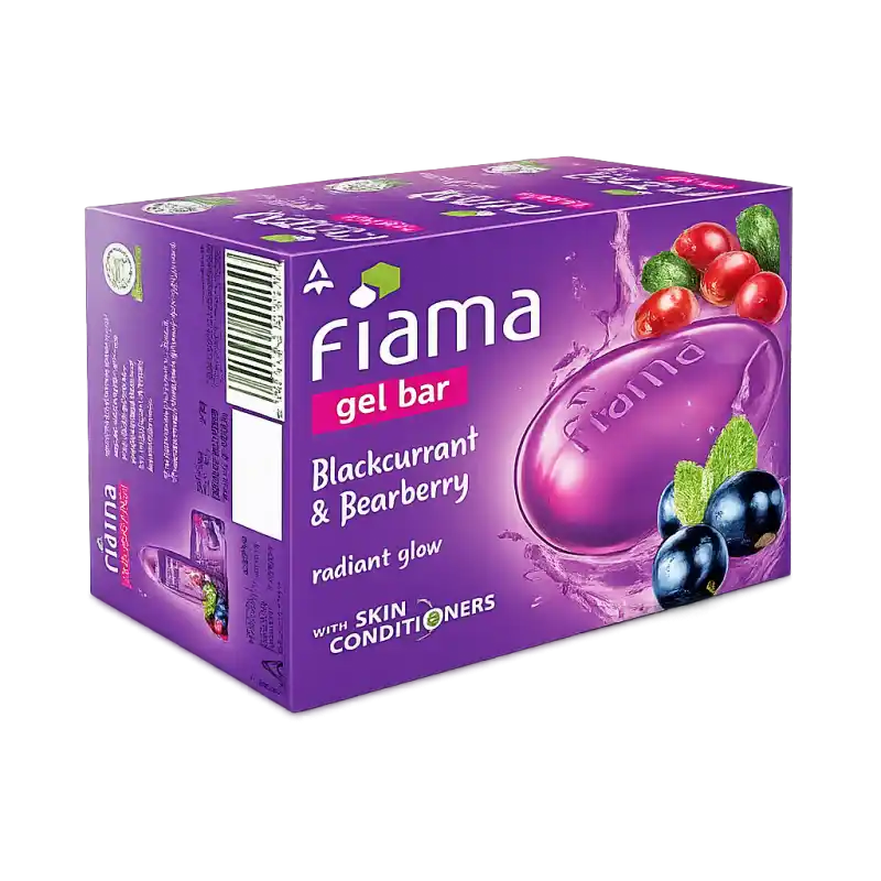 Fiama Gel Bar Blackcurrant & Bearberry Soap 125g | Refreshing Gel Bath Bar