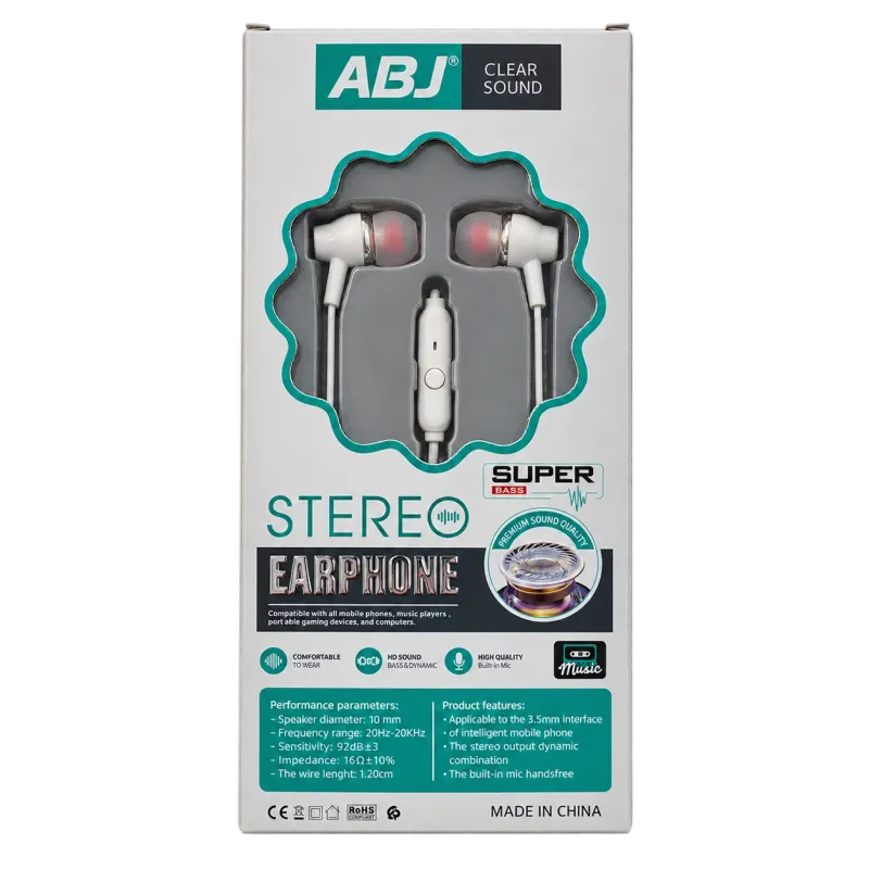 ABJ D39 Stere Earphone