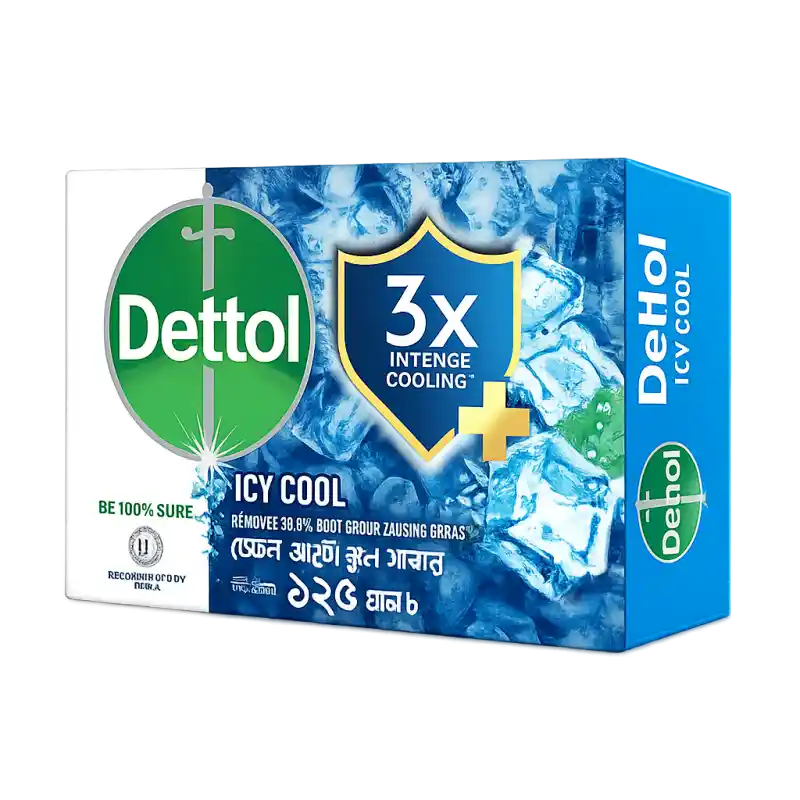 Dettol Cool Antibacterial Soap 125g | Cooling Fresh Bath Soap