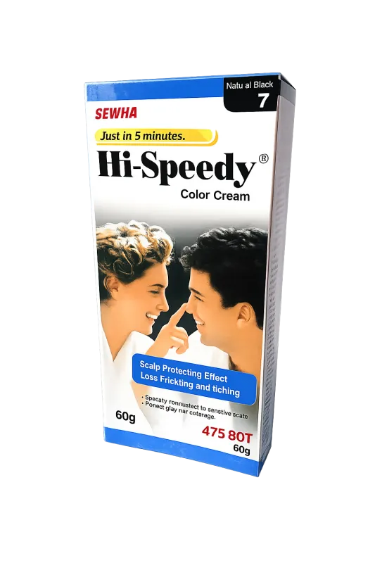 Hi-Speedy 7 Natural Black Hair Color Cream 60g