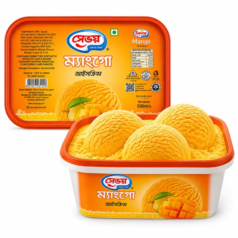 Savoy Mango Ice Cream 500ml b